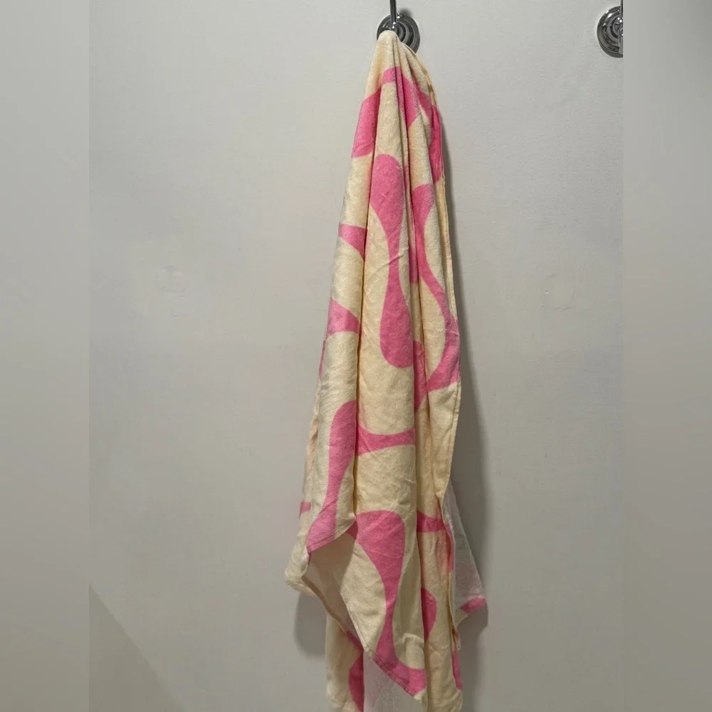 Funboy Pink and Cream Patterned Beach Towel